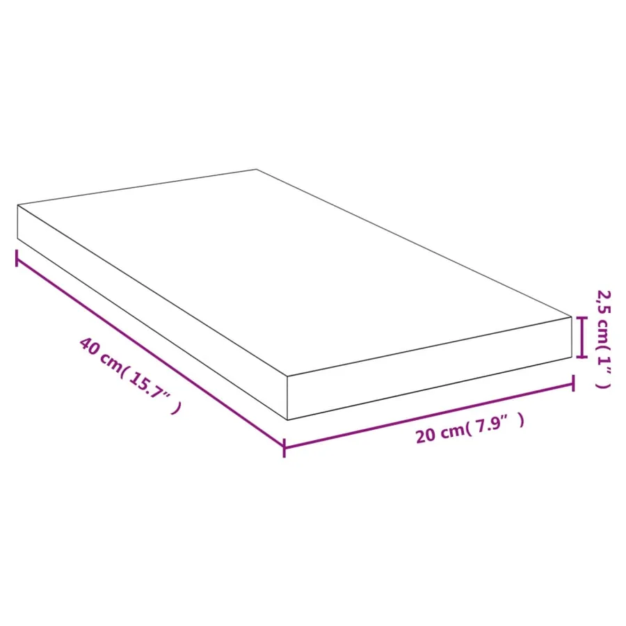 Étagère murale 40x20x2,5 cm bambou - 4