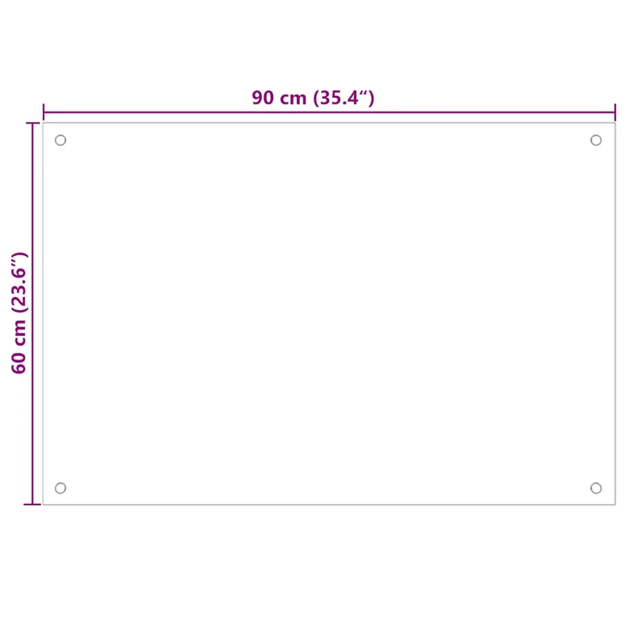 Dosseret de cuisine couleur Lait 90x60 cm Verre trempé - 10