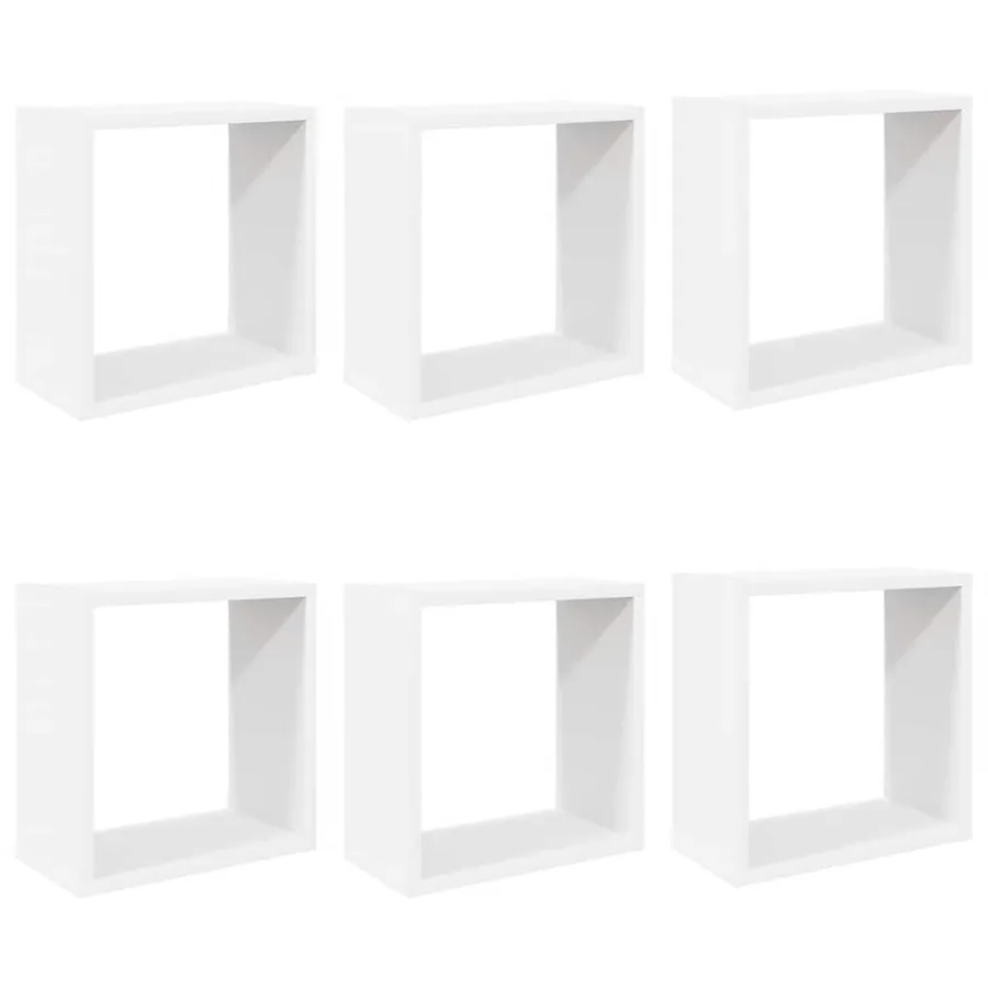 Étagères cube murales 6 pcs blanc 30x15x30 cm - 2