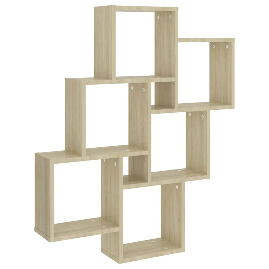 Étagère murale cube Chêne sonoma 78x15x93 cm Bois d’ingénierie - 2