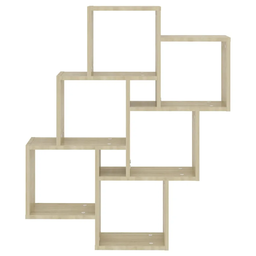 Étagère murale cube Chêne sonoma 78x15x93 cm Bois d’ingénierie - 4