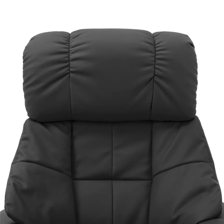 Fauteuil de massage inclinable Gris Similicuir et bois courbé - 5