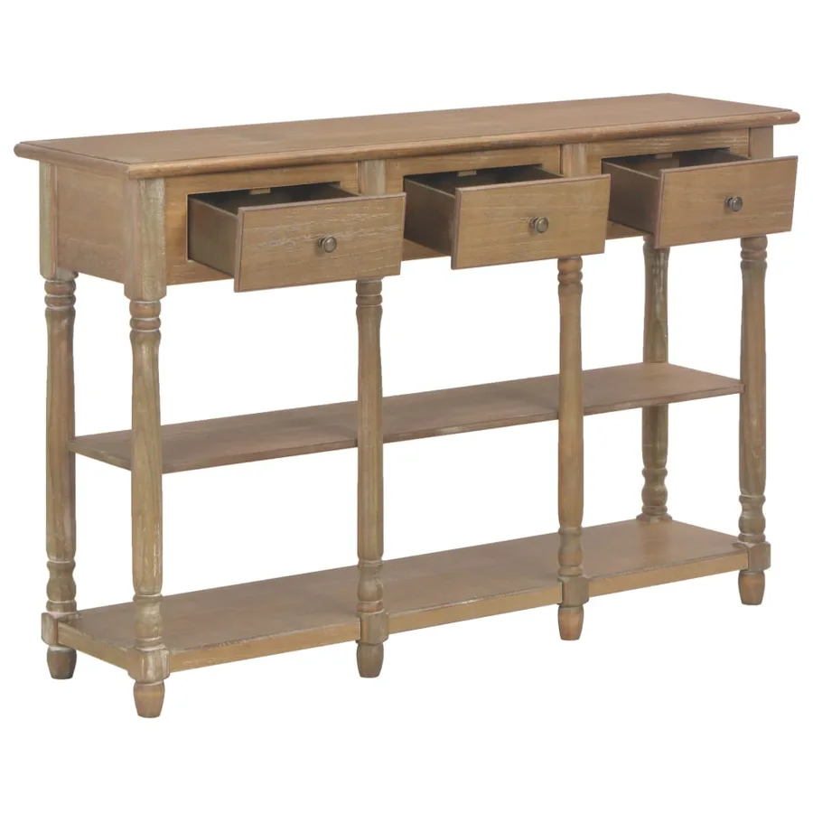 Table console 110x30x76 cm bois d'ingénierie - 6