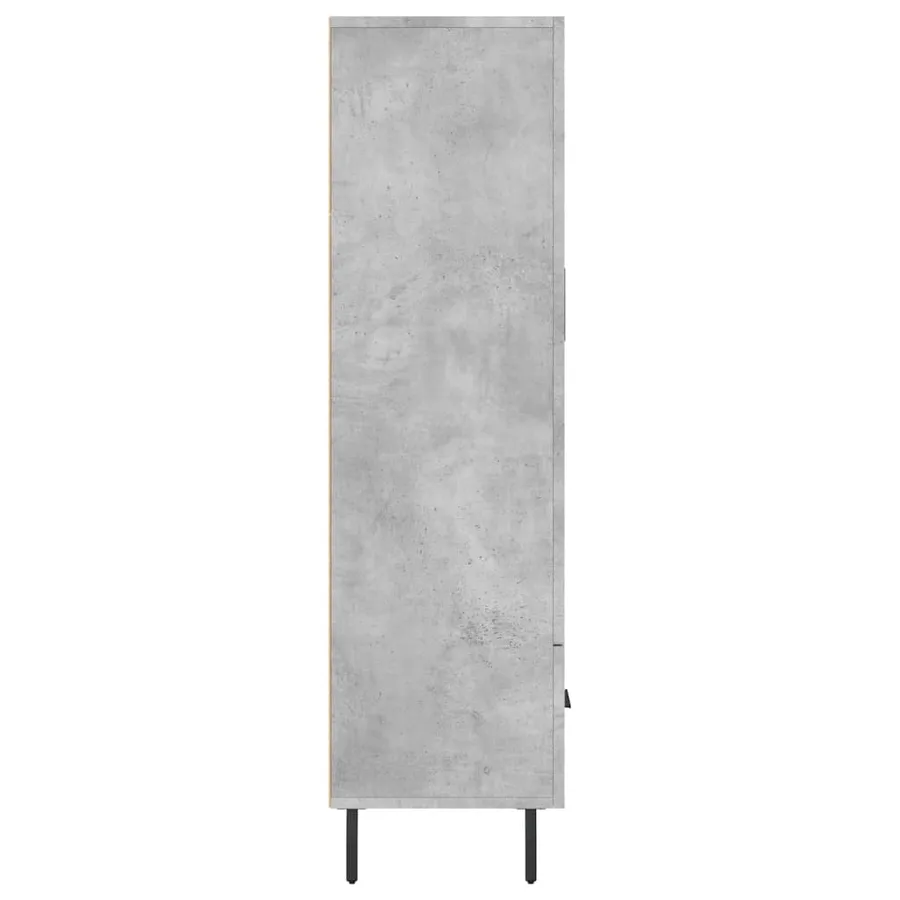 Buffet haut gris béton 69,5x31x115 cm bois d'ingénierie - 7