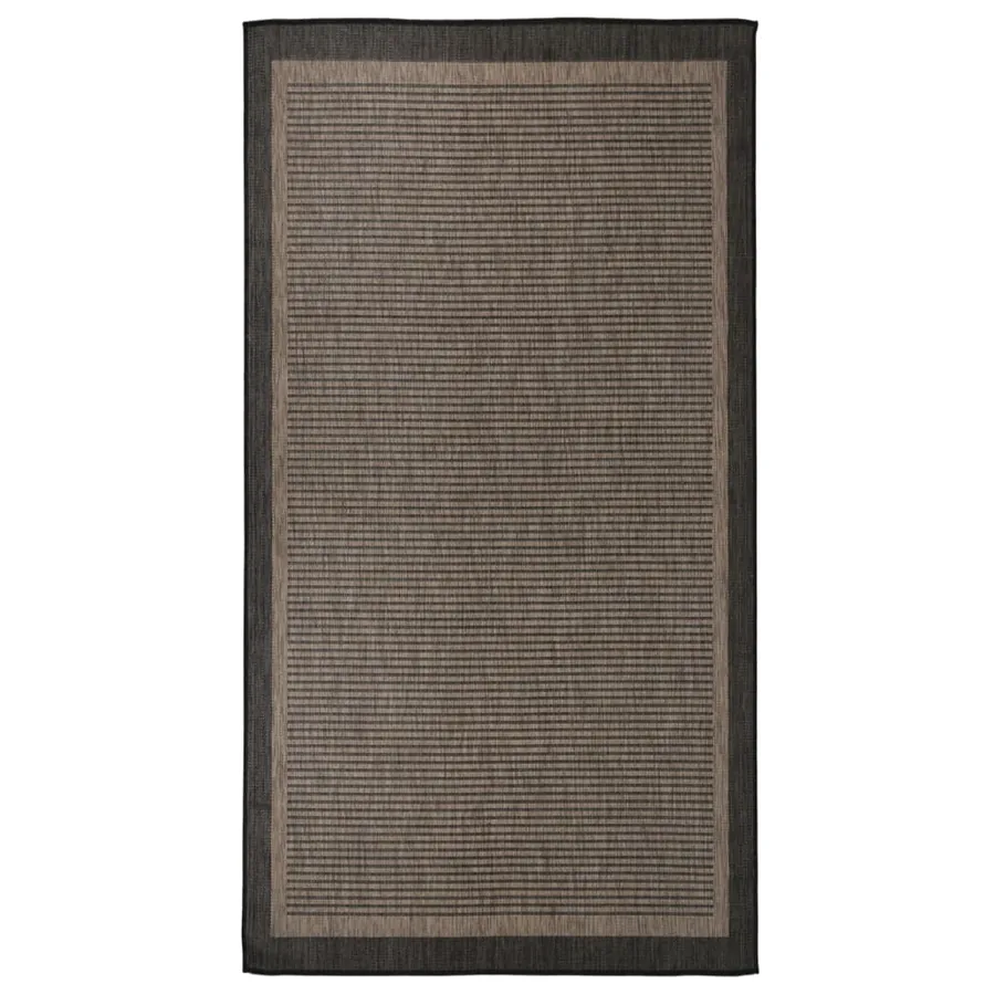Tapis à tissage plat d'extérieur 80x150 cm Marron foncé