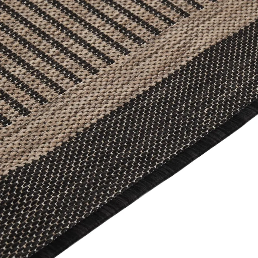 Tapis à tissage plat d'extérieur 80x150 cm Marron foncé - 4