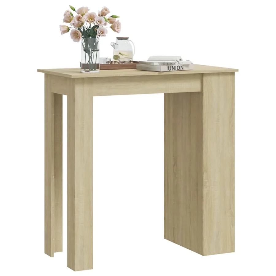 Table de bar avec rangement Chêne sonoma 102x50x103,5 cm - 3