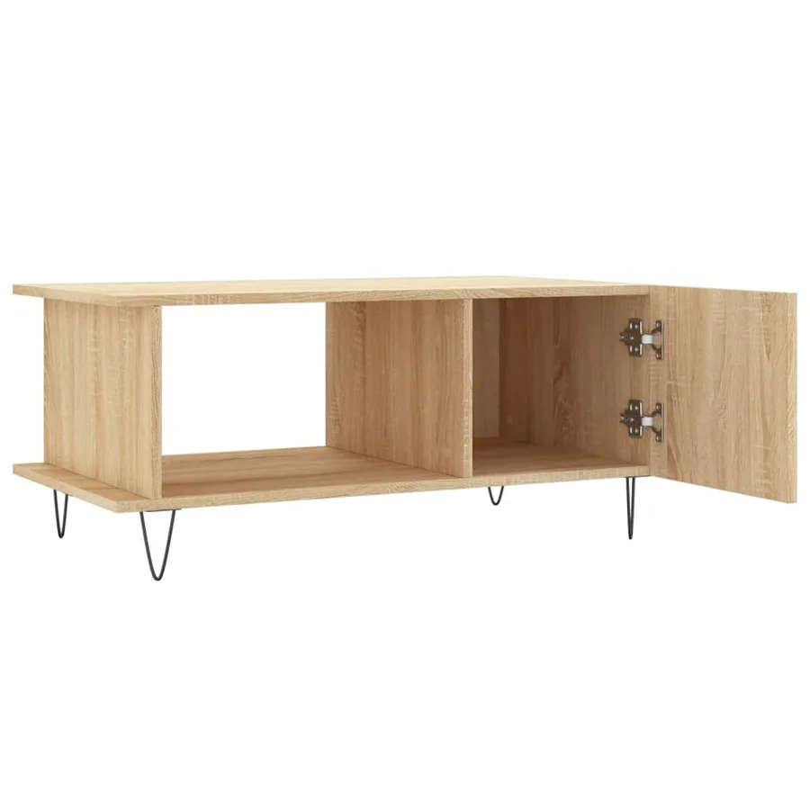Table basse chêne sonoma 90x50x40 cm bois d'ingénierie - 6