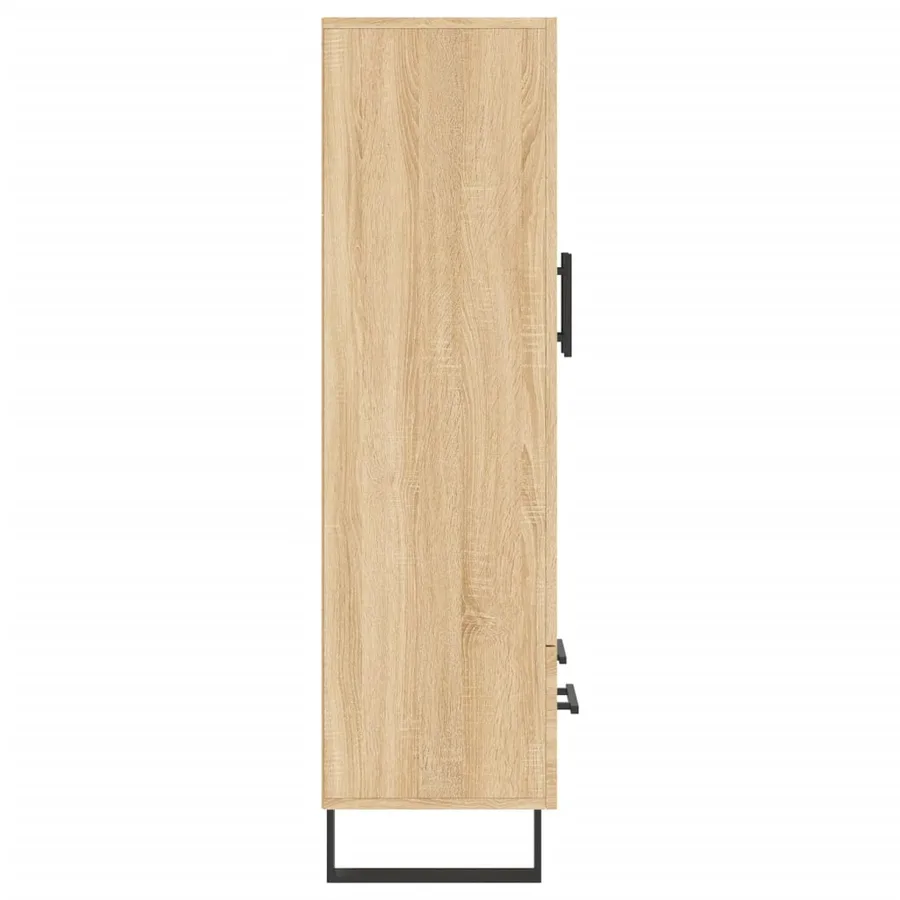 Buffet haut chêne sonoma 69,5x31x115 cm bois d'ingénierie - 7