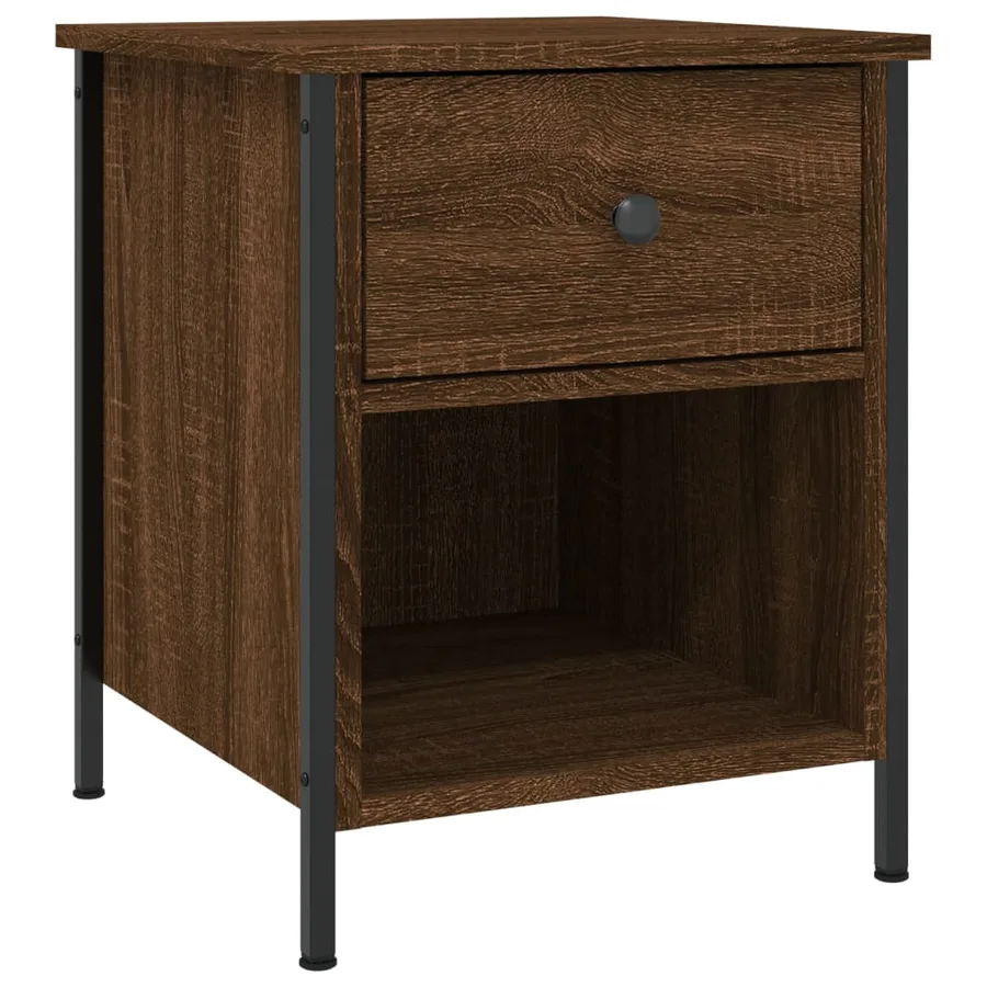 Tables de chevet 2pcs chêne marron 40x42x50cm bois d'ingénierie - 3