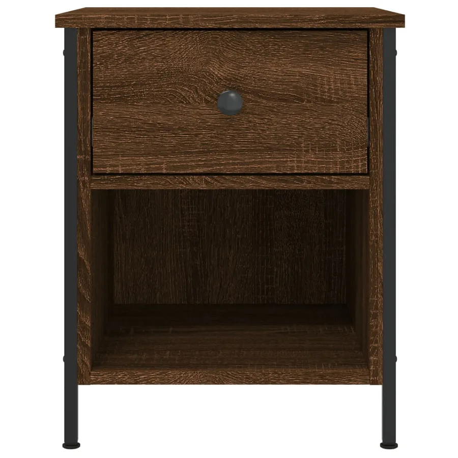 Tables de chevet 2pcs chêne marron 40x42x50cm bois d'ingénierie - 7