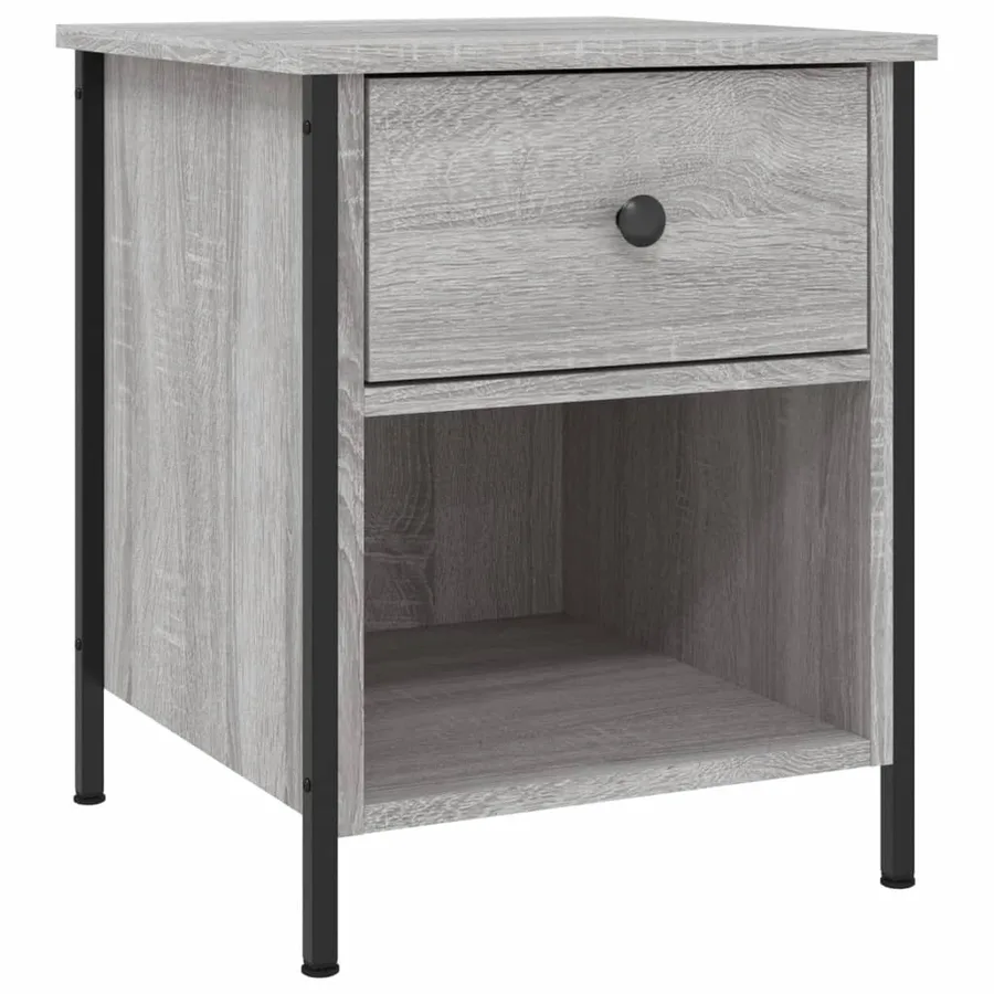 Tables de chevet 2 pcs sonoma gris 40x42x50cm bois d'ingénierie - 3