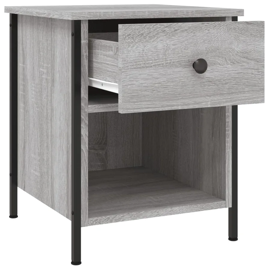 Tables de chevet 2 pcs sonoma gris 40x42x50cm bois d'ingénierie - 6