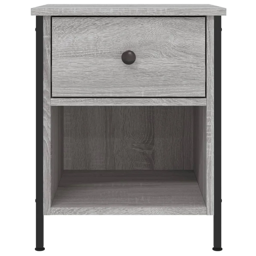 Tables de chevet 2 pcs sonoma gris 40x42x50cm bois d'ingénierie - 7