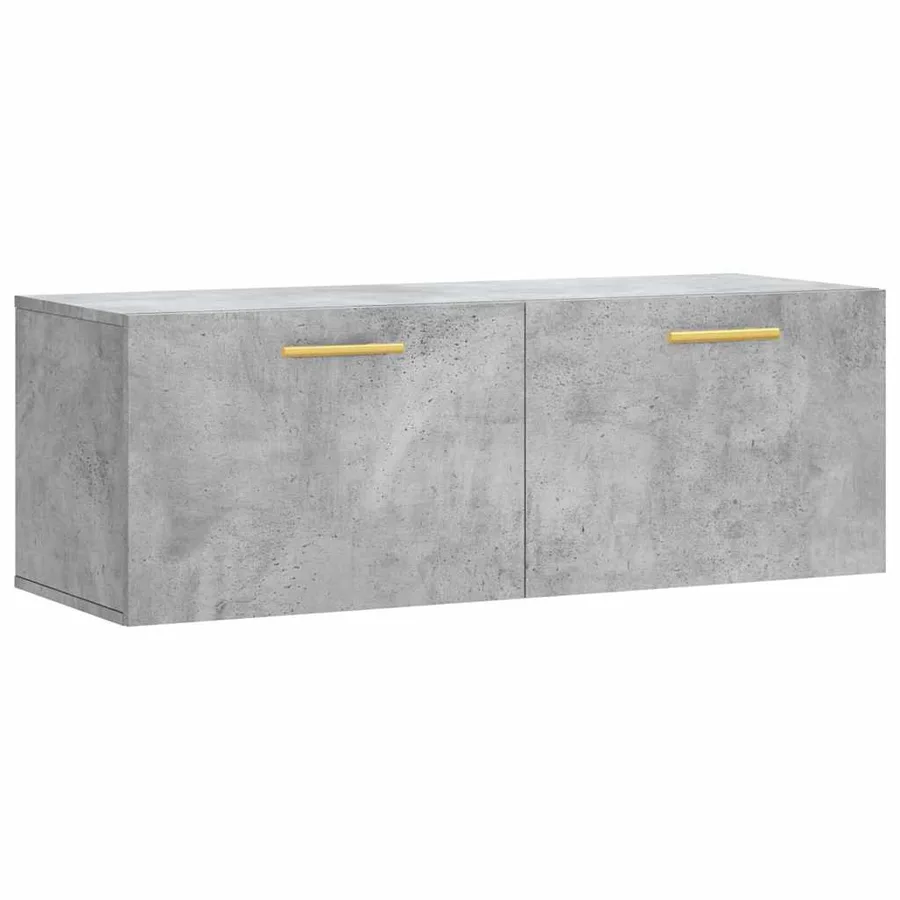 Armoire murale gris béton 100x36,5x35 cm bois d'ingénierie - 2