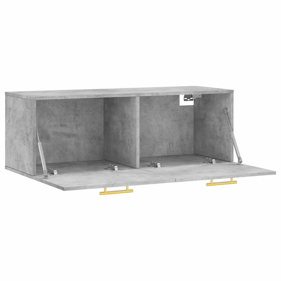 Armoire murale gris béton 100x36,5x35 cm bois d'ingénierie - 6