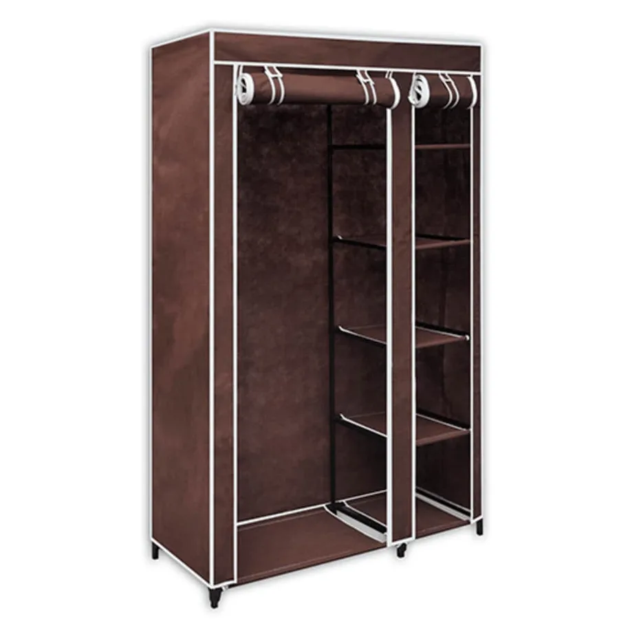 Garde-robe en tissu 2 pcs Marron - 3