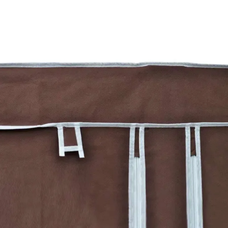 Garde-robe en tissu 2 pcs Marron - 6