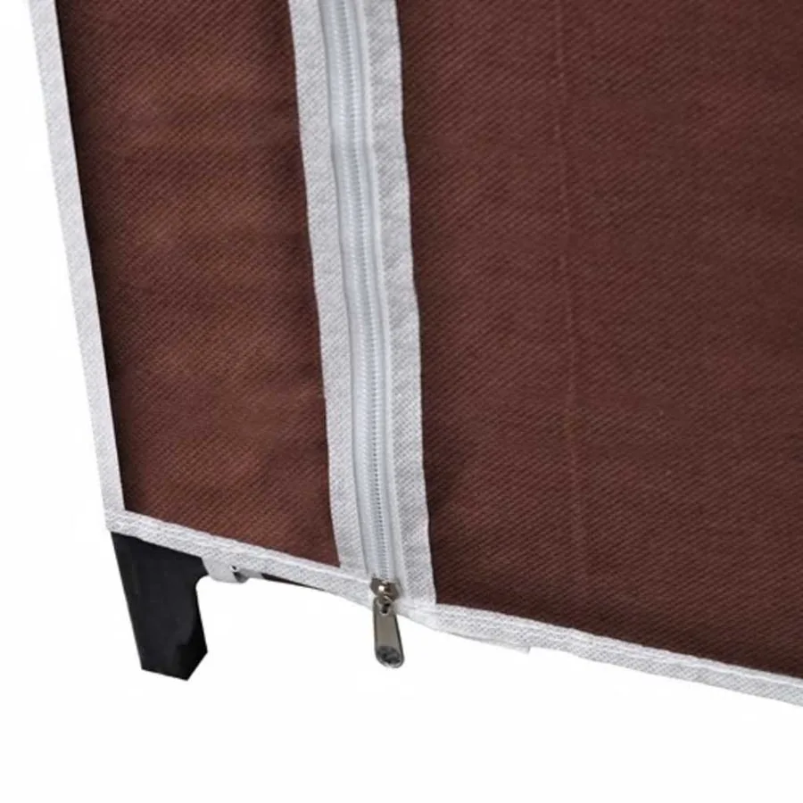 Garde-robe en tissu 2 pcs Marron - 8