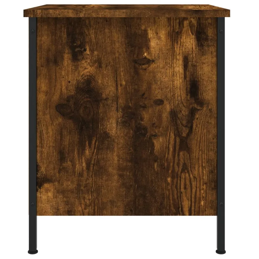 Table de chevet chêne fumé 40x42x50 cm bois d'ingénierie - 7