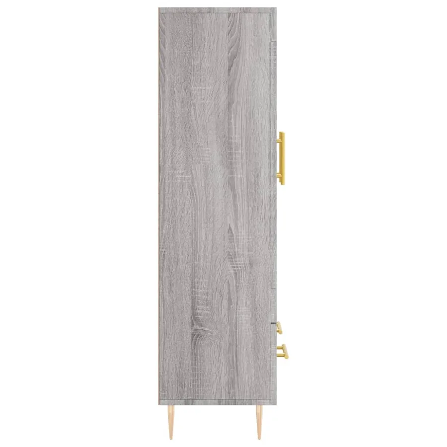 Buffet haut sonoma gris 69,5x31x115 cm bois d'ingénierie - 7