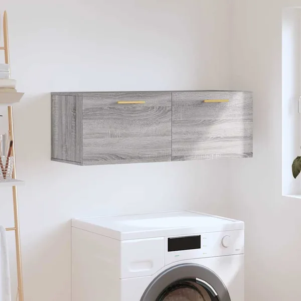 Armoire murale sonoma gris 100x36,5x35 cm bois d'ingénierie