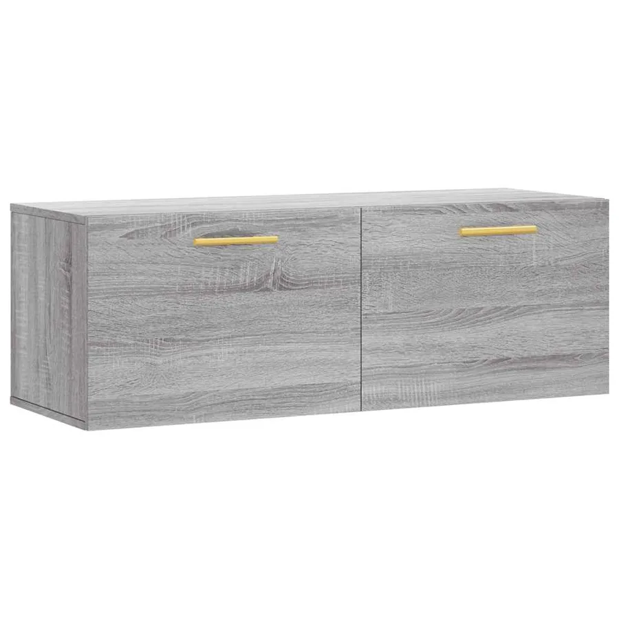 Armoire murale sonoma gris 100x36,5x35 cm bois d'ingénierie - 2
