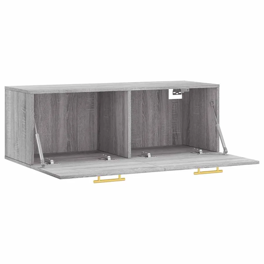 Armoire murale sonoma gris 100x36,5x35 cm bois d'ingénierie - 6