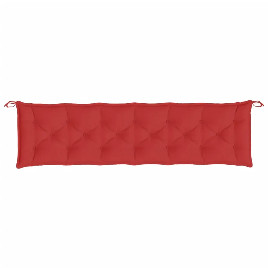 Coussin de banc de jardin rouge 200x50x7 cm tissu oxford - 4