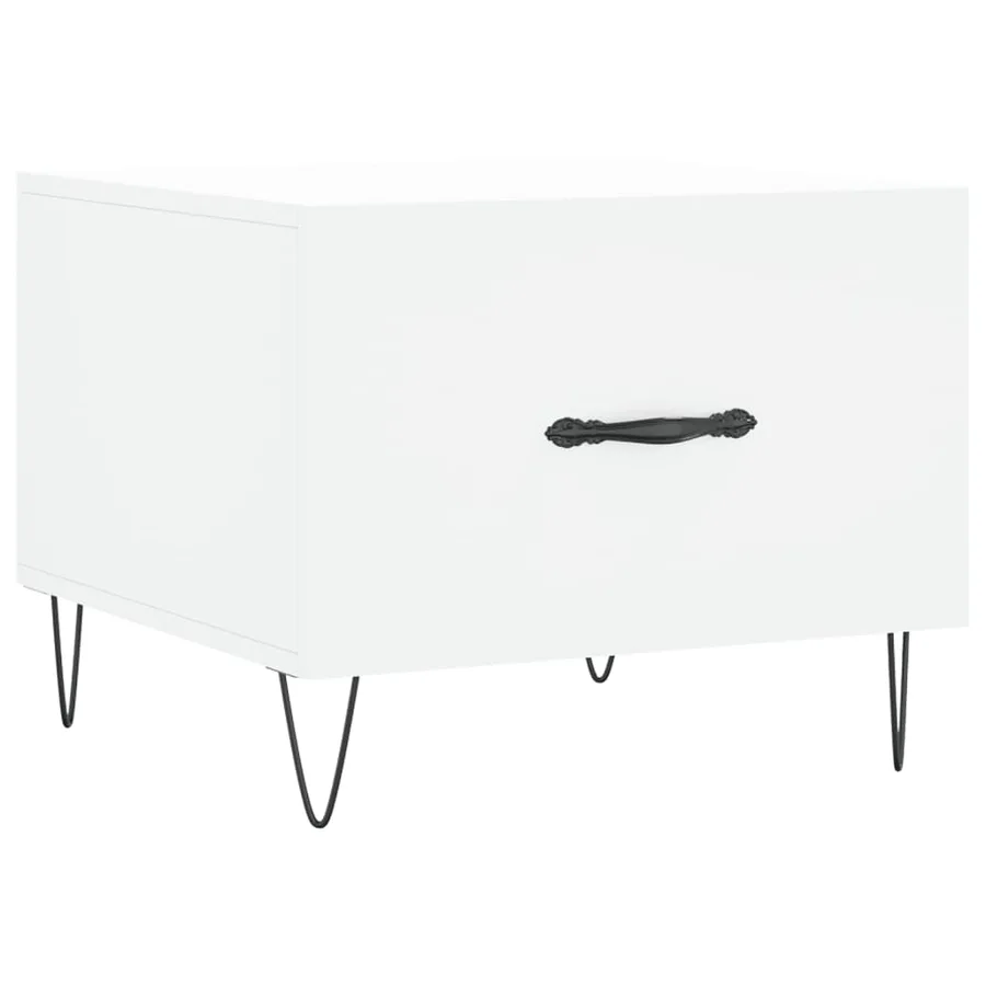 Tables basses 2 pcs blanc 50x50x40 cm bois d'ingénierie - 5