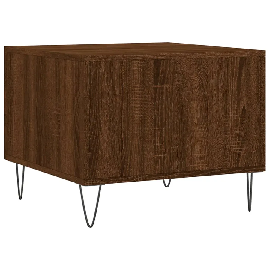 Tables basses 2 pcs chêne marron 50x50x40 cm bois d'ingénierie - 9