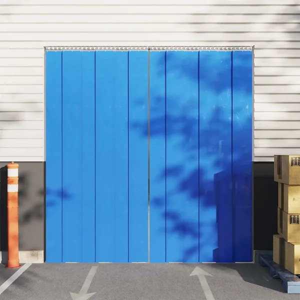 Rideau de porte bleu 200 mmx1,6 mm 10 m PVC