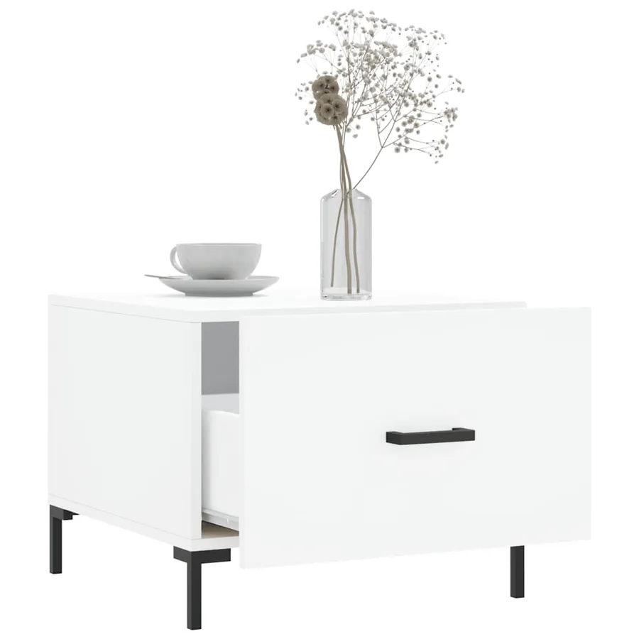 Tables basses 2 pcs blanc 50x50x40 cm bois d'ingénierie - 4