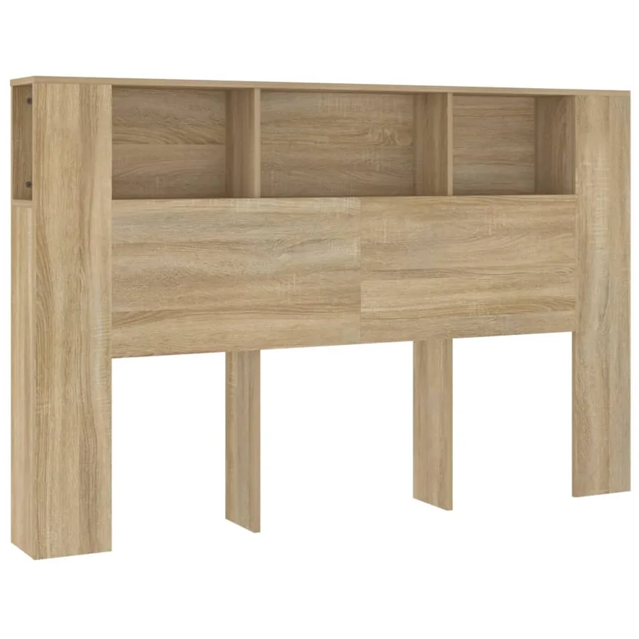 Armoire de tête de lit chêne sonoma 160x18,5x104,5 cm - 2