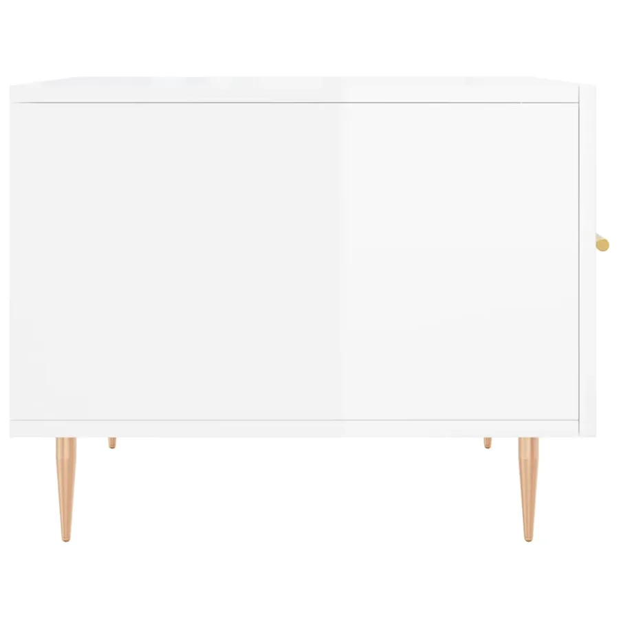 Tables basses 2 pcs blanc brillant 50x50x40cm bois d'ingénierie - 8
