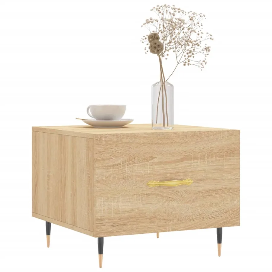 Tables basses 2 pcs chêne sonoma 50x50x40 cm bois d'ingénierie - 3