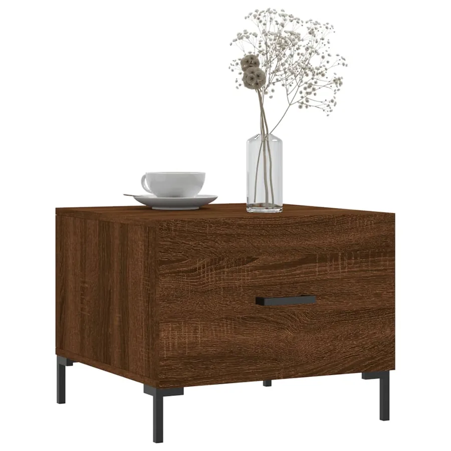Tables basses 2 pcs chêne marron 50x50x40 cm bois d'ingénierie - 3