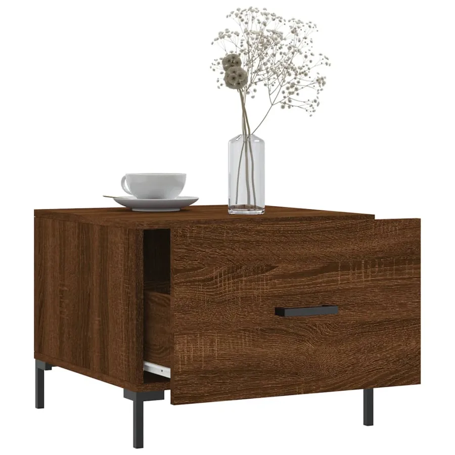 Tables basses 2 pcs chêne marron 50x50x40 cm bois d'ingénierie - 4