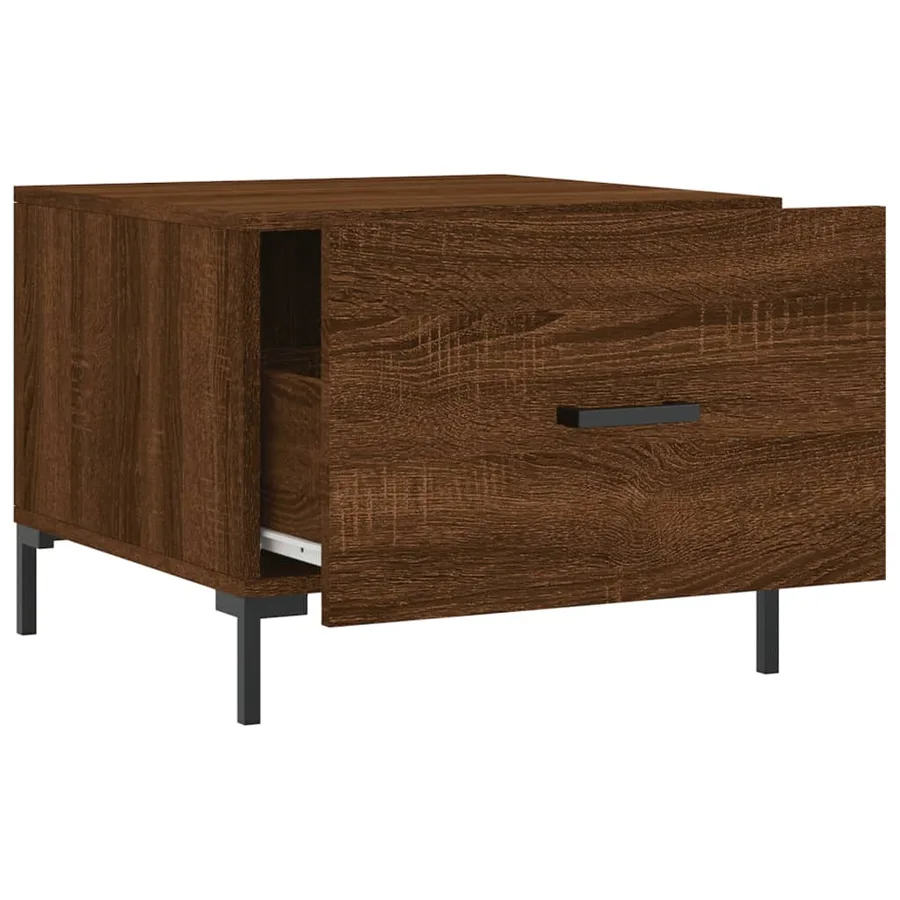 Tables basses 2 pcs chêne marron 50x50x40 cm bois d'ingénierie - 7