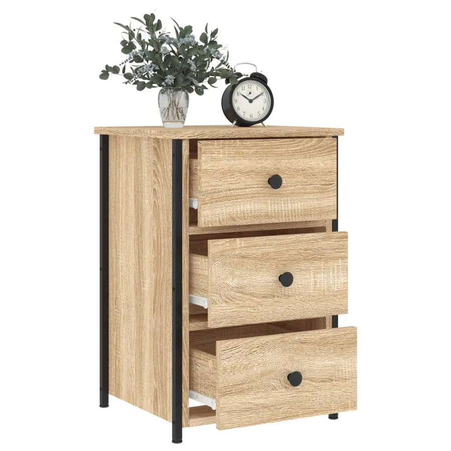 Tables de chevet 2 pcs chêne sonoma 40x36x60 cm bois ingénierie - 4