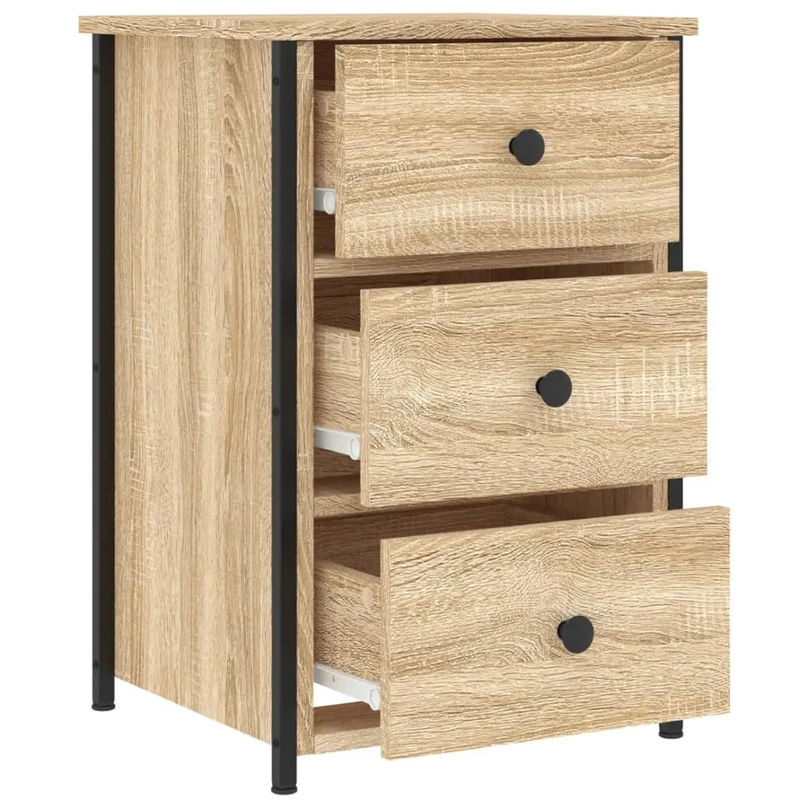 Tables de chevet 2 pcs chêne sonoma 40x36x60 cm bois ingénierie - 7