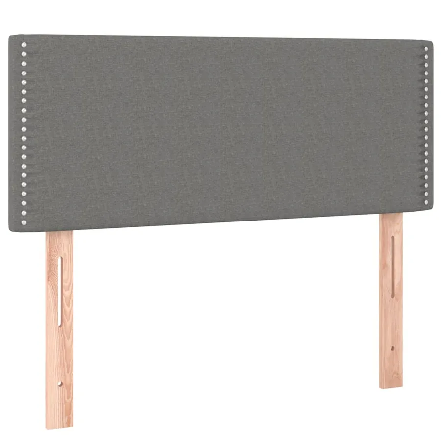 Sommier à lattes de lit et matelas Gris foncé 90x190 cm Tissu - 6