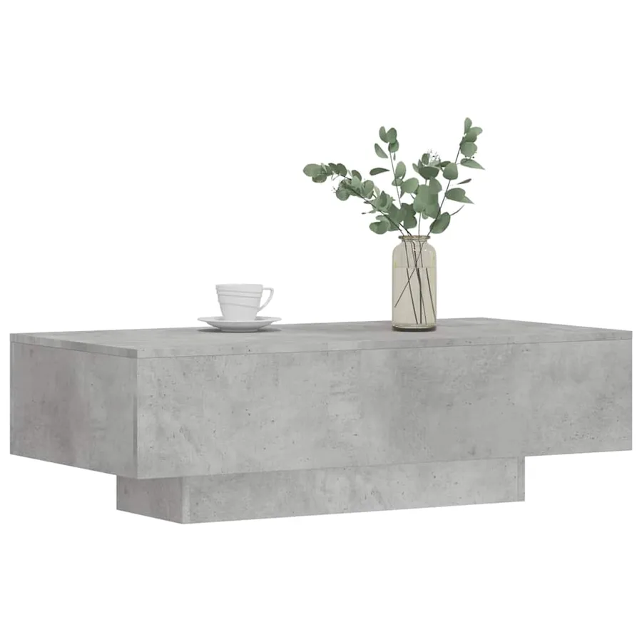 Table basse gris béton 100x49,5x31 cm bois d'ingénierie - 3