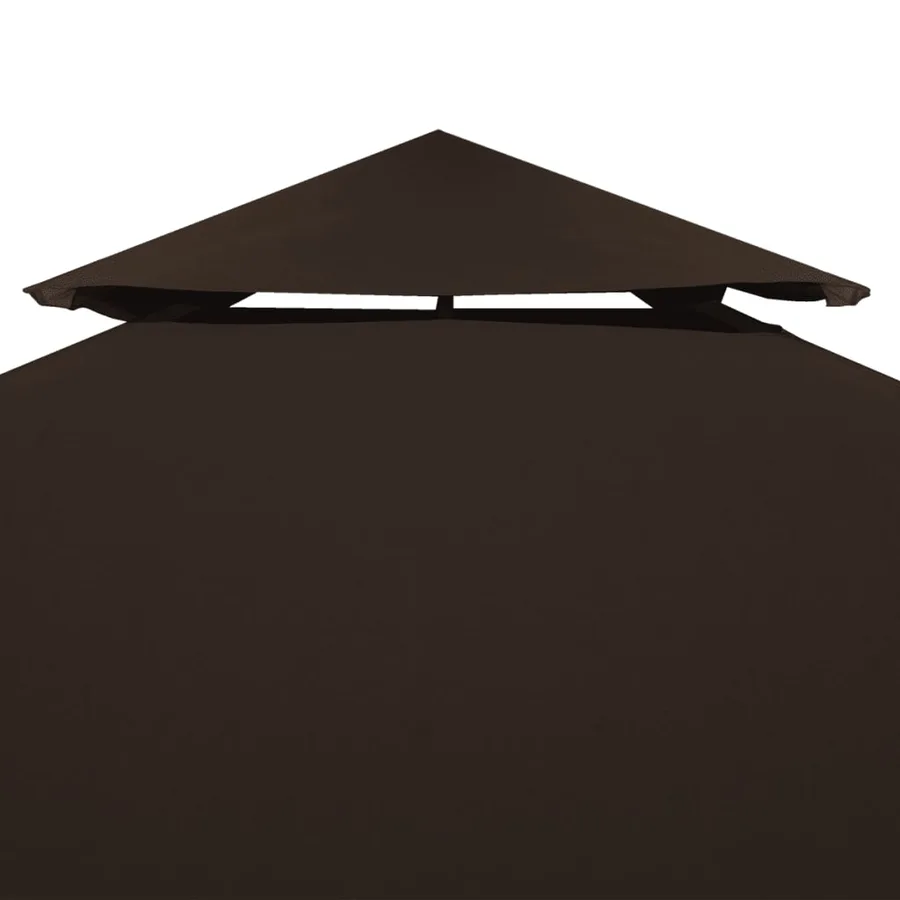 Toile supérieure double de belvédère 310 g/m² 4x3 m Marron - 3