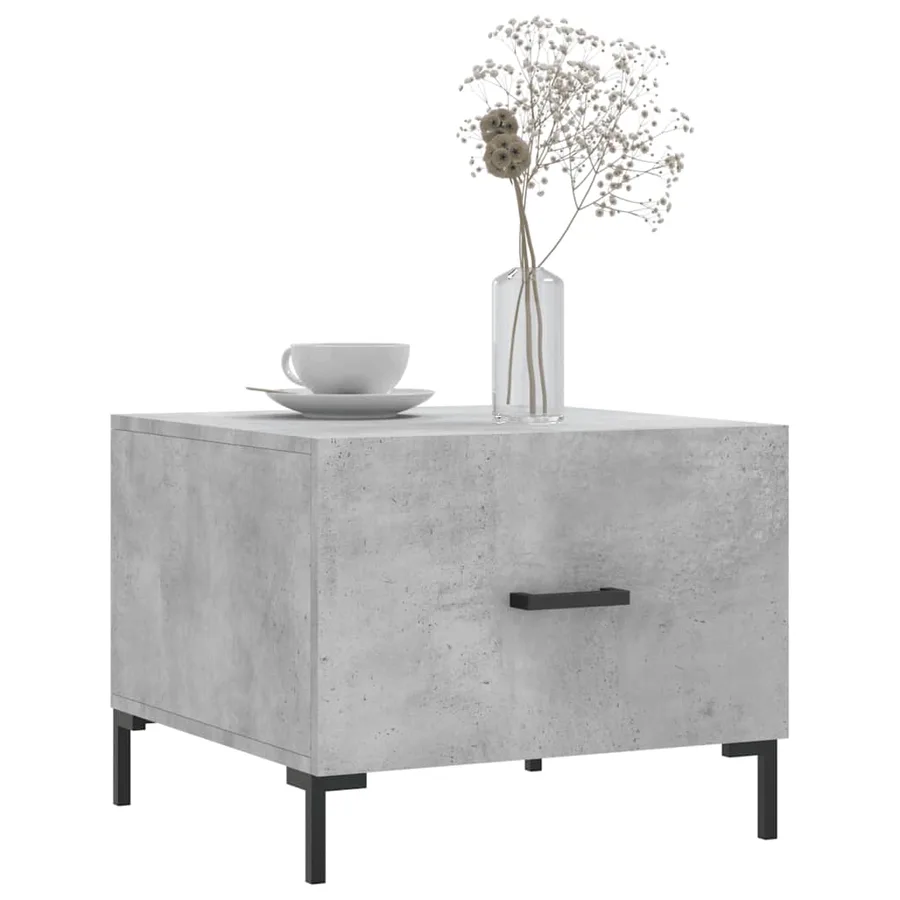 Tables basses 2 pcs gris béton 50x50x40 cm bois d'ingénierie - 3