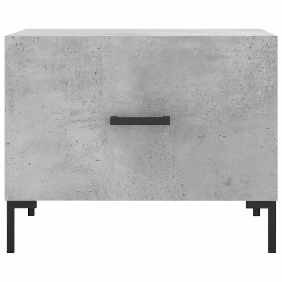 Tables basses 2 pcs gris béton 50x50x40 cm bois d'ingénierie - 6