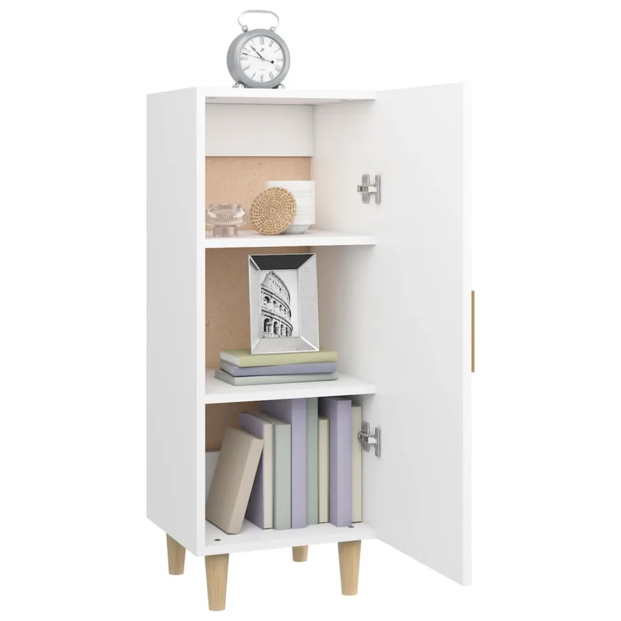 Buffet Blanc 34,5x34x90 cm Bois d'ingénierie - 4