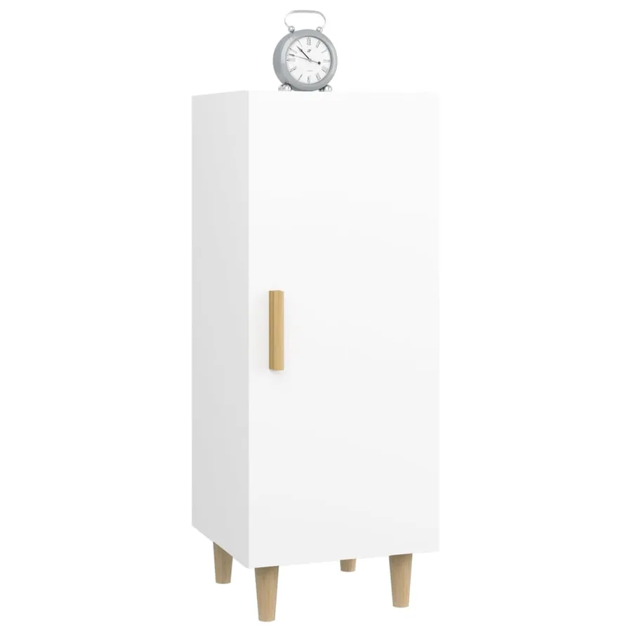 Buffet Blanc 34,5x34x90 cm Bois d'ingénierie - 5