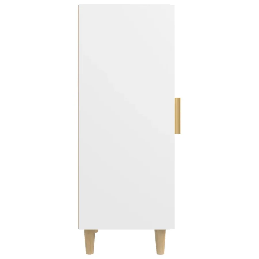 Buffet Blanc 34,5x34x90 cm Bois d'ingénierie - 8