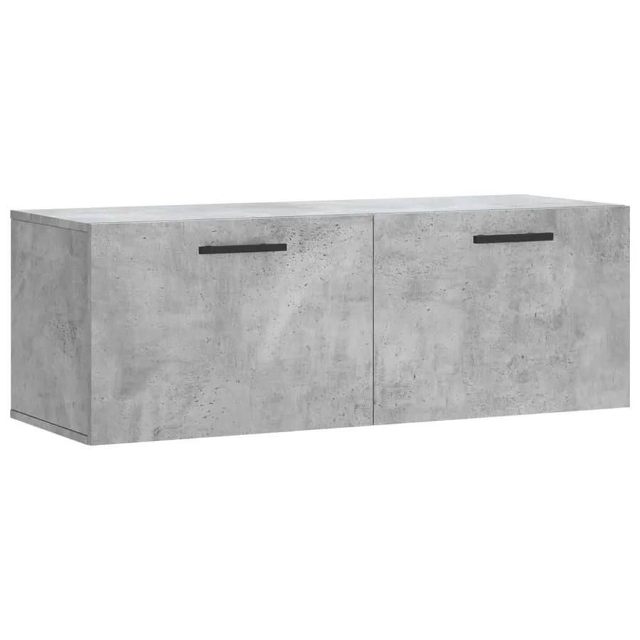 Armoire murale gris béton 100x36,5x35 cm bois d'ingénierie - 2